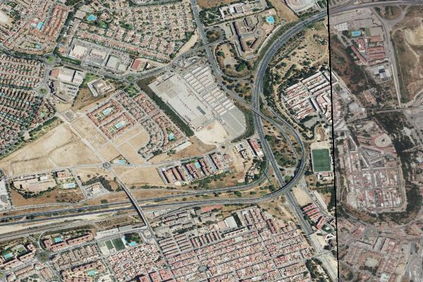 Vista aérea de garaje en Salteras (Sevilla)