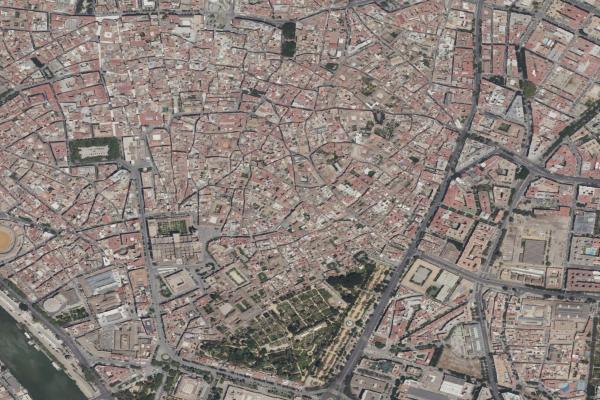 Vista aérea de garaje en Salteras (Sevilla)