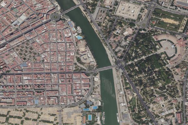 Vista aérea de garaje en Salteras (Sevilla)
