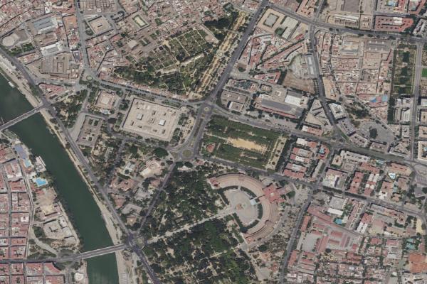 Vista aérea de garaje en Salteras (Sevilla)