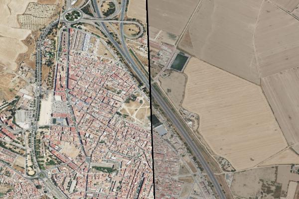 Vista aérea de garaje en Salteras (Sevilla)