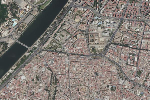 Vista aérea de garaje en Salteras (Sevilla)