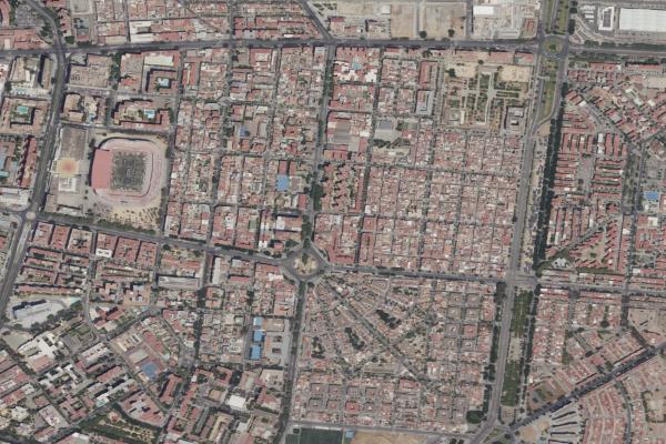 Vista aérea de vivienda en Sevilla (Sevilla)