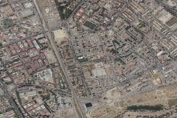 Vista aérea de vivienda en Carrion de los Cespedes (Sevilla)
