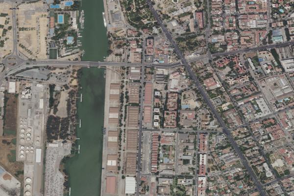 Vista aérea de solar en Burguillos (Sevilla)