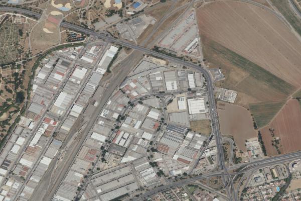 Vista aérea de solar en Burguillos (Sevilla)