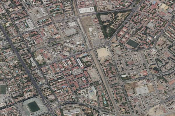 Vista aérea de solar en Burguillos (Sevilla)