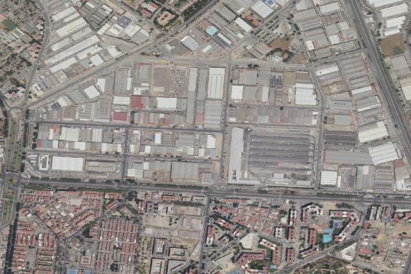 Vista aérea de solar en Burguillos (Sevilla)