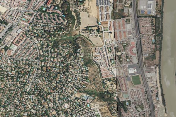 Vista aérea de solar en Burguillos (Sevilla)