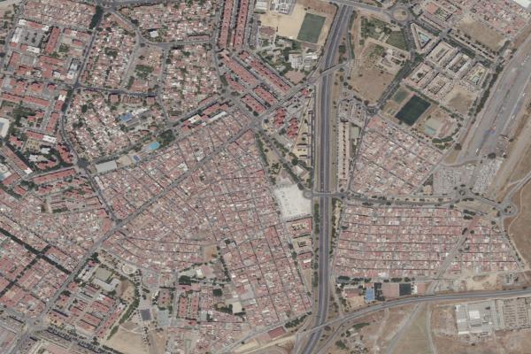 Vista aérea de vivienda en San Juan de Aznalfarache (Sevilla)