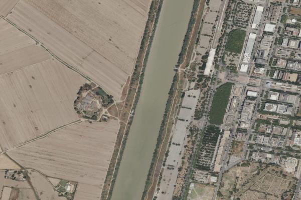 Vista aérea de vivienda en Utrera (Sevilla)