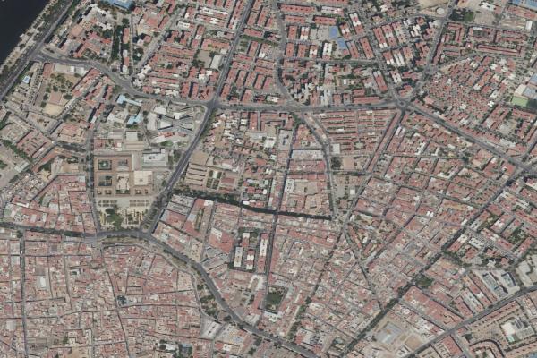 Vista aérea de vivienda en Gerena (Sevilla)