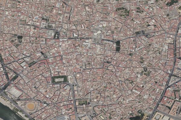 Vista aérea de vivienda en Sevilla (Sevilla)