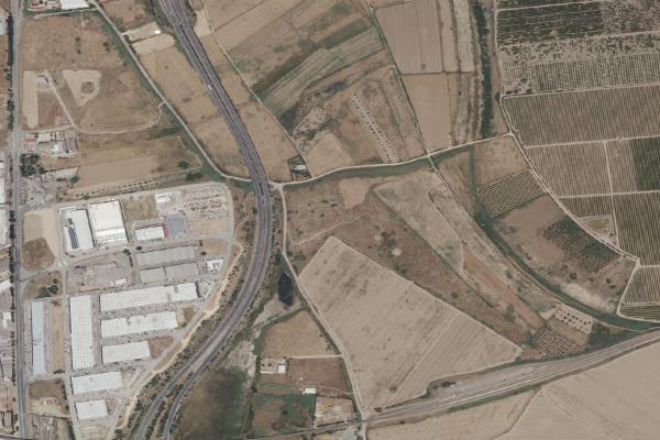 Vista aérea de vivienda en Espartinas (Sevilla)