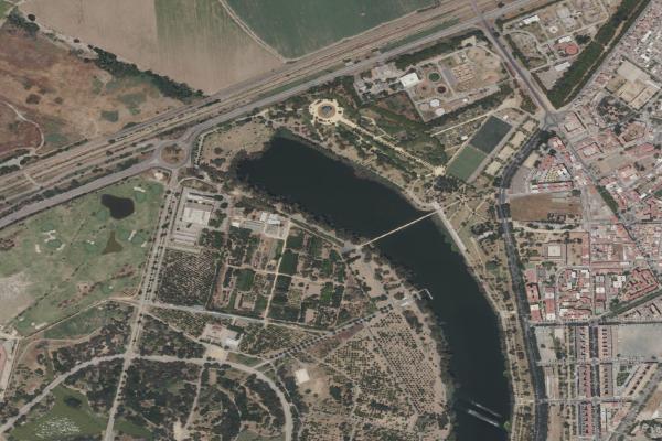 Vista aérea de vivienda en Burguillos (Sevilla)