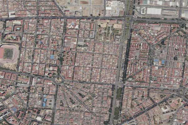 Vista aérea de vivienda en Lebrija (Sevilla)