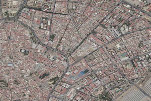 Vista aérea de vivienda en Aznalcazar (Sevilla)