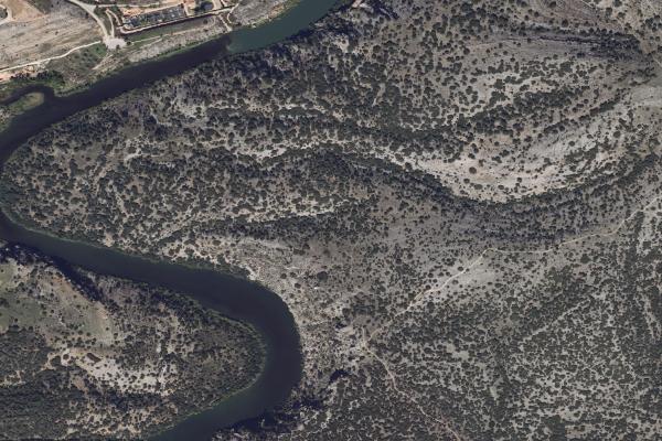 Vista aérea de vivienda en Soria (Soria)