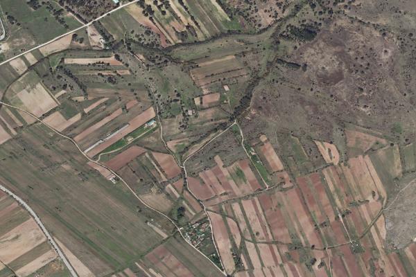 Vista aérea de vivienda en Quintana Redonda (Soria)