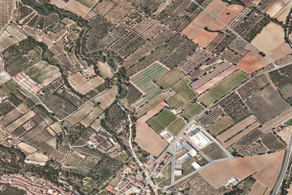 Vista aérea de vivienda en El Vendrell (Tarragona)