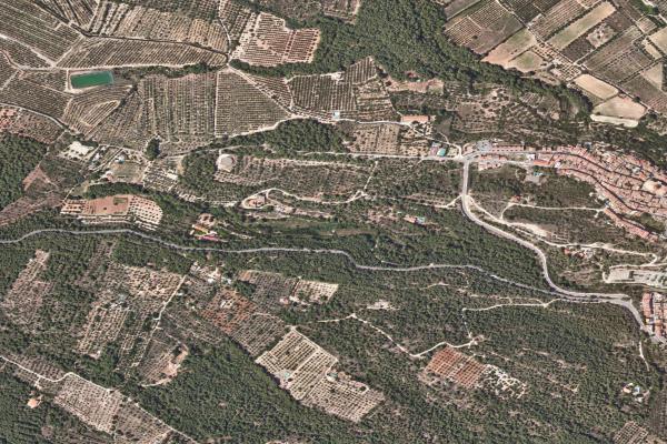 Vista aérea de vivienda en Torredembarra (Tarragona)
