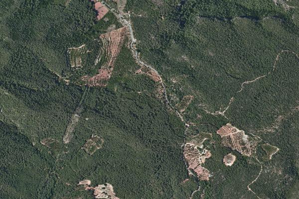 Vista aérea de garaje en La Rapita (Tarragona)
