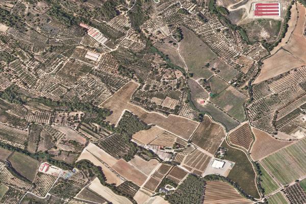 Vista aérea de vivienda en Calafell (Tarragona)