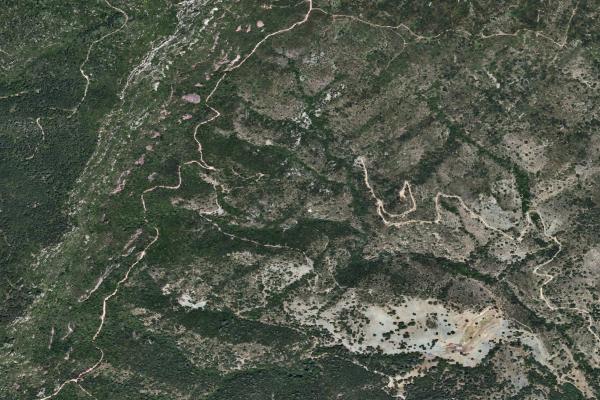 Vista aérea de vivienda en Segur de Calafell/Calafell (Tarragona)