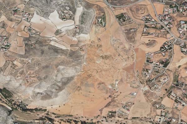 Vista aérea de vivienda en Mora de Rubielos (Teruel)