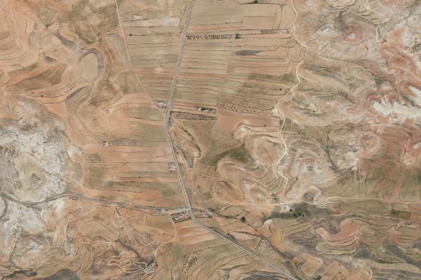 Vista aérea de finca rústica en Paraje la Rambla de Martin / Municipio Martin del Rio (Teruel)