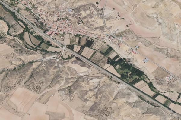 Vista aérea de finca rústica en Paraje la Rambla de Martin / Municipio Martin del Rio (Teruel)