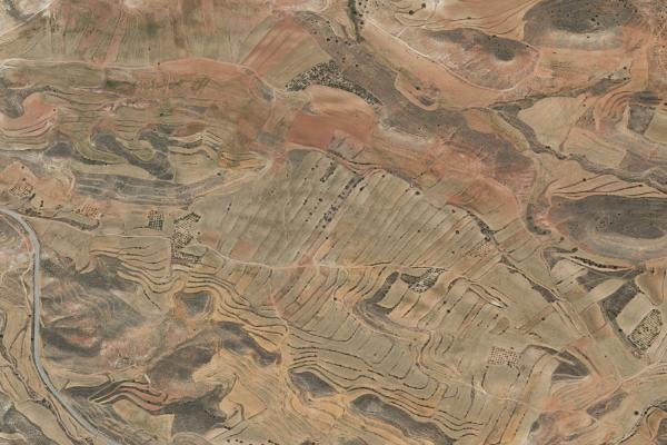 Vista aérea de vivienda en Valderrobres (Teruel)