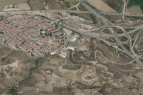 Vista aérea de vivienda en Pepino (Toledo)