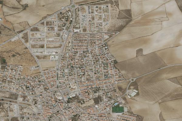 Vista aérea de garaje en Recas (Toledo)