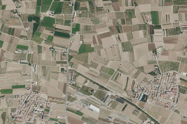 Vista aérea de vivienda en Puçol (Valencia/València)