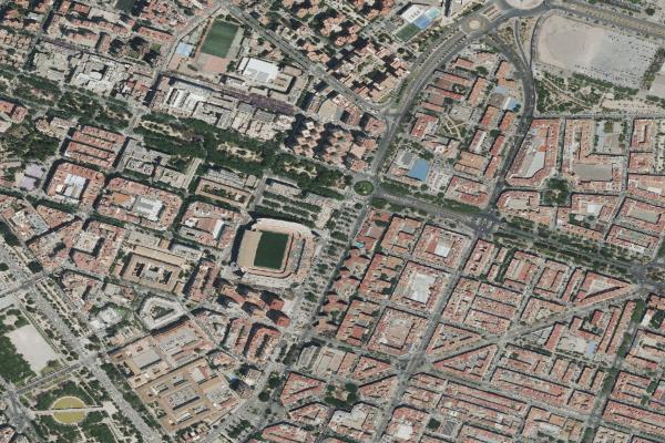 Vista aérea de local comercial en Requena (Valencia/València)