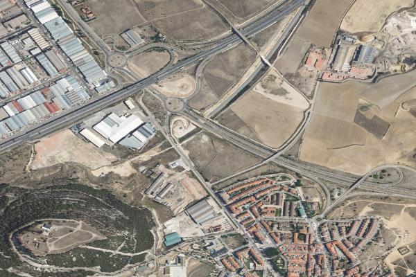 Vista aérea de vivienda en Peñafiel (Valladolid)