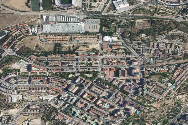 Vista aérea de vivienda en Mojados (Valladolid)