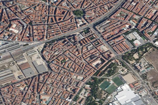 Vista aérea de finca rústica en Valladolid (Valladolid)