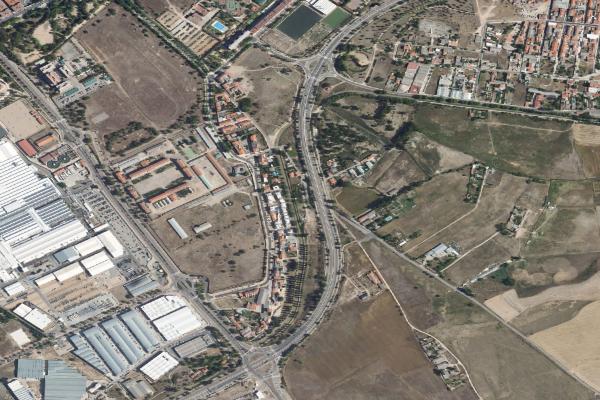 Vista aérea de vivienda en San Vicente del Palacio (Valladolid)
