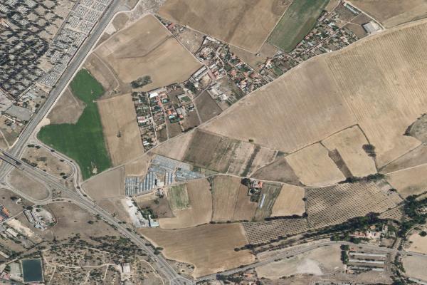 Vista aérea de vivienda en Geria (Valladolid)