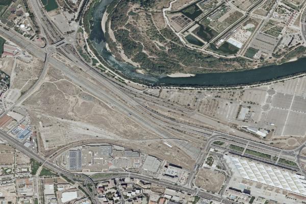 Vista aérea de vivienda en Torres de Berrellén (Zaragoza)