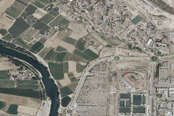 Vista aérea de vivienda en Zaragoza (Zaragoza)