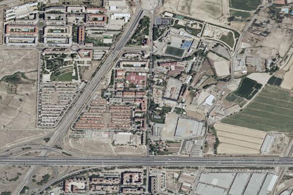 Vista aérea de finca rústica en Fayon (Zaragoza)