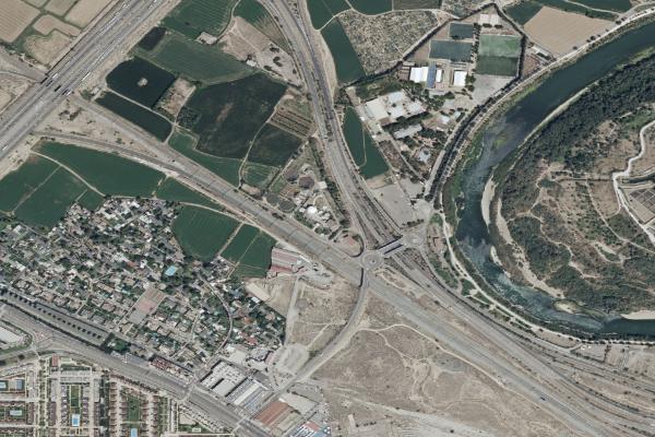 Vista aérea de finca rústica en Fayon (Zaragoza)