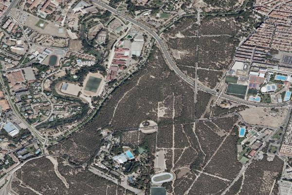 Vista aérea de finca rústica en Fayon (Zaragoza)