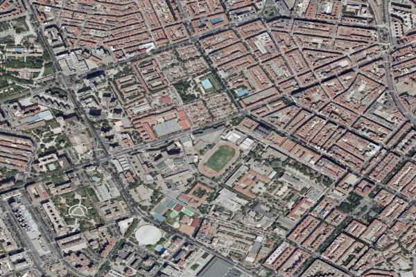 Vista aérea de finca rústica en Fayon (Zaragoza)