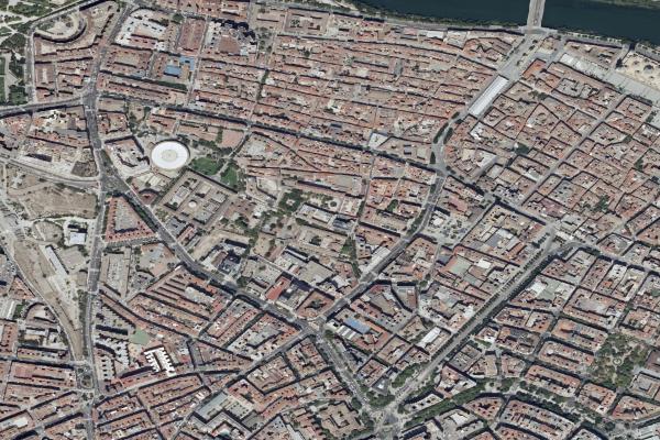 Vista aérea de finca rústica en Fayon (Zaragoza)